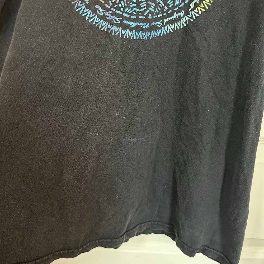 VTG Vans RARE RAINBOW Graphic Tshirt Black Skate Streetwear SZ S/M - Picture 3 of 9